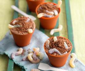 Dirt and Worms Chocolate Ice Cream