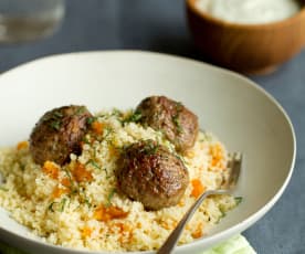 Lamb Meatballs with Couscous and Mint Yoghurt