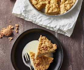 Sbriciolata con crema inglese alla vaniglia