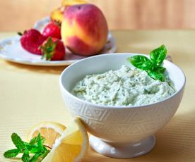 Salsa ricotta, basilico e miele