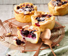 Mini-flans pâtissiers au cassis