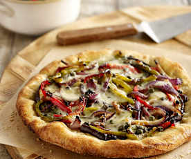 Pizza de verduras asadas