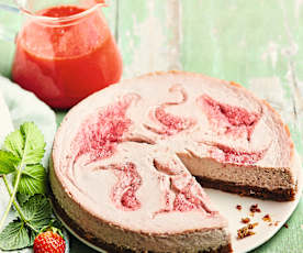 Cheesecake fraise-citron vert