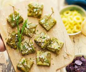 Tortilla aux pois gourmands