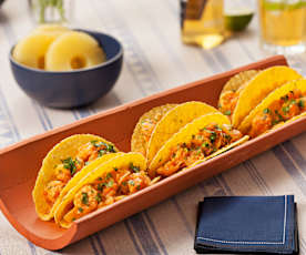 Tacos aux crevettes et ananas