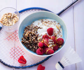 Quinoa-Himbeer-Bowl