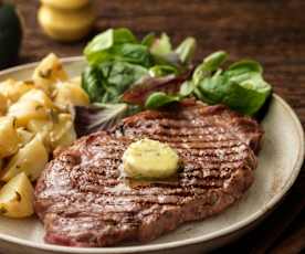 Herby Steaks with French Potato Salad