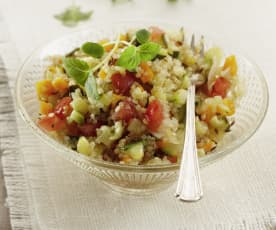 Quinoa salade met knapperige groenten