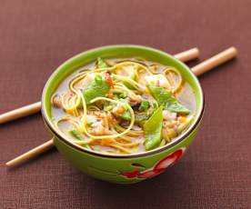 Nouilles chinoises aux légumes variés