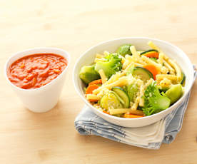 Macaroni aux 5 légumes colorés