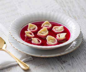 Borscht with Polish dumplings