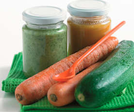 Puré de legumes com carne