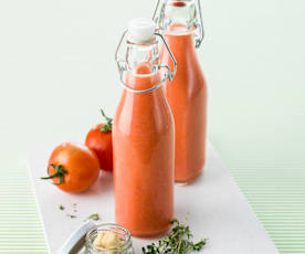 Gaspacho de tomate e melancia