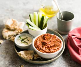 Trempette de poivrons (muhammara)