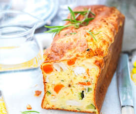 Cake carotte-courgette-chèvre