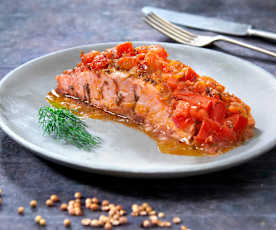 Salmone al coriandolo