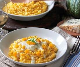 Risotto alla zucca e Roquefort