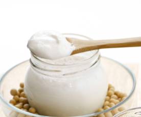 Iogurte de soja com coco