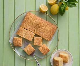 Lemon and coconut blondies