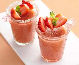 Jus printanier rhubarbe et fraise