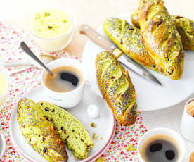 Baguette viennoise au thé matcha