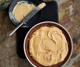 Cheesecake de chocolate e manteiga de amendoim