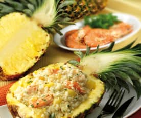 Risotto mazzancolle e ananas