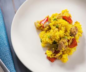 Yellow rice with chicken