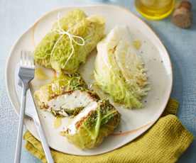 Papillotes de cabillaud en feuille de chou