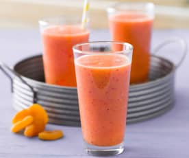 Bebida de zanahoria, nectarinas y orejones