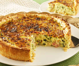 Quiche de calabacín con jamón york