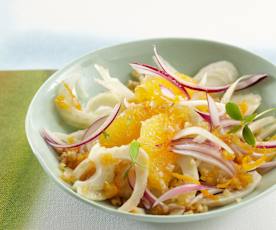 Bulgursalat mit Fenchel und Orangen