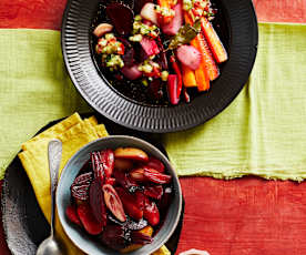 Topinambur und Rote Bete in Ingwersud