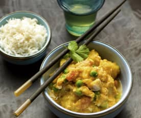 Curry thailandese veloce con pollo