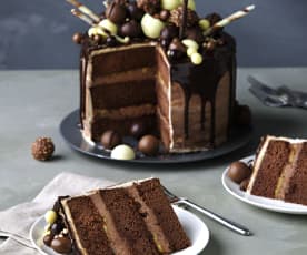 Chocolate dripping cake (Tarta de goteo)