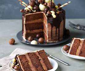 Chocolate dripping cake (Tarta de goteo)