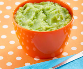 Papilla de papa y ejote