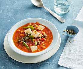 Minestrone mit Seidentofu