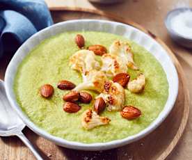 Grüne Blumenkohlsuppe