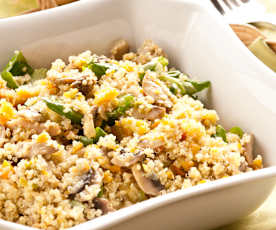 Quinoa con verduras salteadas