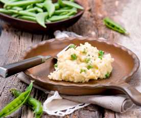 Risotto bianco z zielonym groszkiem