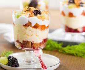Trifle de uvas y cava