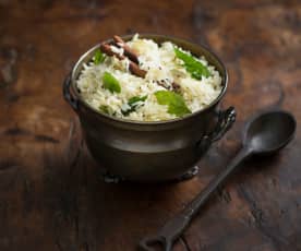Pilau rice using rice mode