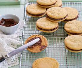 Sandwiches de chocolate e amendoim