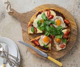 Gluten free breakfast pizza