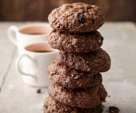 Chocolate, Raisin and Hazelnut Biscuits