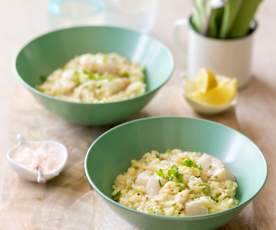 White fish and lemon risotto