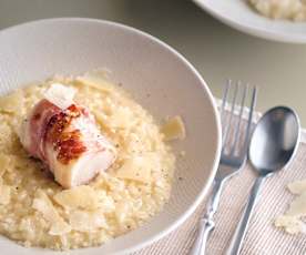 Risotto lotte et lard