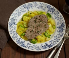 Hackbraten mit Porree-Kartoffeln