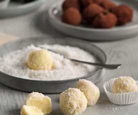 Trufas de chocolate blanco